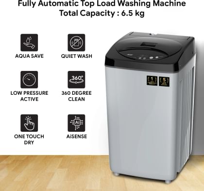 Acer Quad Wash Series AR65FATLP0EC 6.5 Kg Fully Automatic Top Load Washing Machine