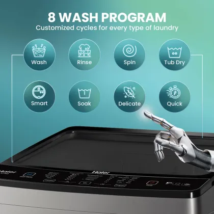 Haier ETL80-HBFS5NZP 8 Kg Fully Automatic Top Load Washing Machine