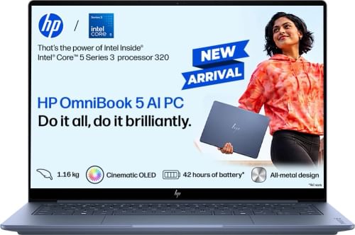HP OmniBook 5 14-mh0067TU AI Laptop (Intel Core Ultra 5 320/ 8GB/ 512GB SSD/ Win11)