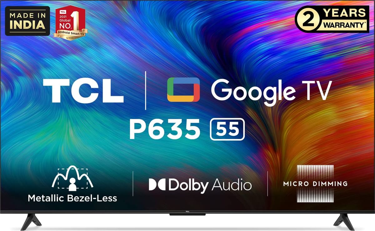 TCL P635 55 inch Ultra HD 4K Smart LED TV (55P635) Price in India 2024