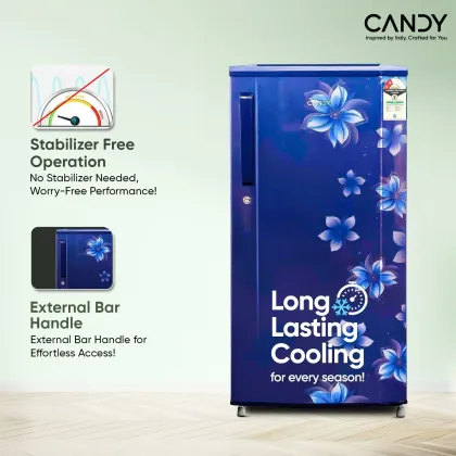 Candy CSD1952MS 185 L 2 Star Single Door Refrigerator