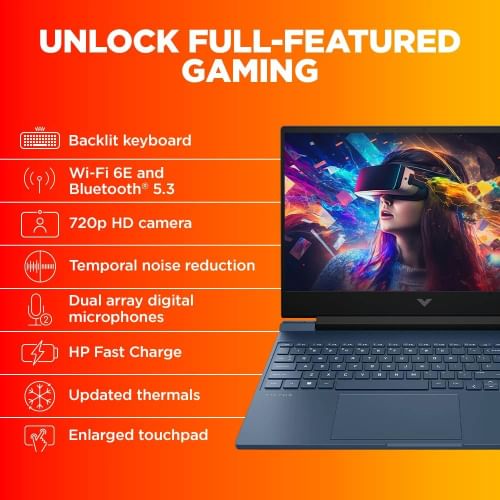 HP Victus 15-fb0184AXGaming Laptop (AMD Ryzen 5 5600H/ 8GB/ 512GB SSD/ Win11/ 4GB Graph)