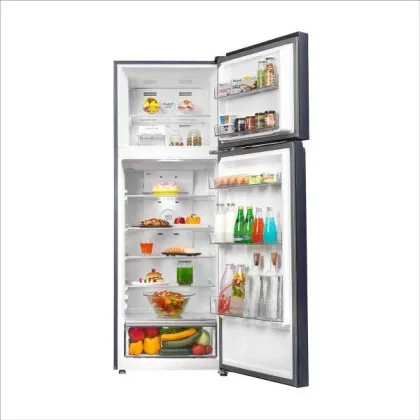 Haier HRF-4083BLGK-P 358 L 3 Star Double Door Refrigerator