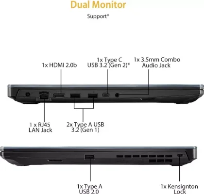 Asus TUF Gaming A17 FA706IH-H7014T Gaming Laptop (Ryzen 5 4600H/ 8GB/ 512GB SSD/ Win10 Home/ 4GB Graph)