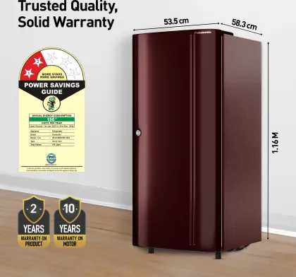 Panasonic NR-A202BURN 190 L 2 Star Single Door Refrigerator