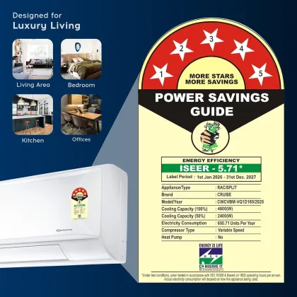 Cruise CWCVBM-VQ1D185 1.5 Ton 5 Star 2026 Inverter Split AC