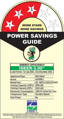 Godrej SIC 18DTC3 VZQ IOT 1.5 Ton 3 Star 2025 Inverter Split AC