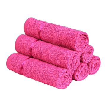 Story@Home 6 Piece 450 GSM Cotton Face Towel Set - Pink