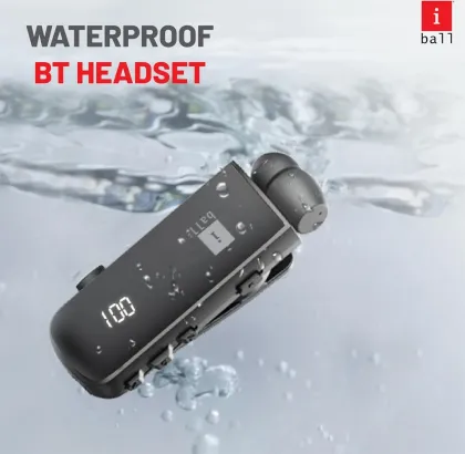 iball Rider X7 Clip-On Retractable Bluetooth Headset