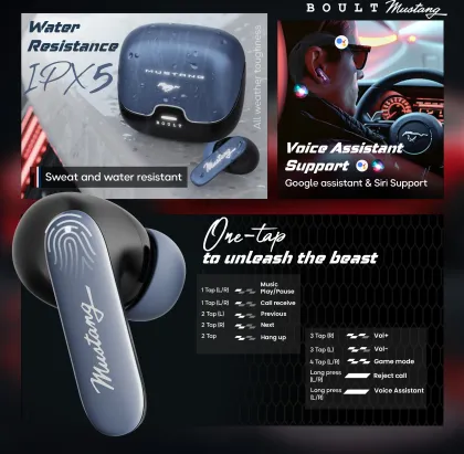 Boult x Mustang Derby True Wireless Earbuds