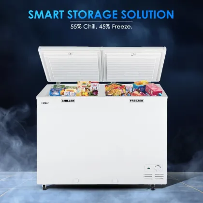 Haier HFC-325CM5 303 L 5 Star Double Door Deep Freezer