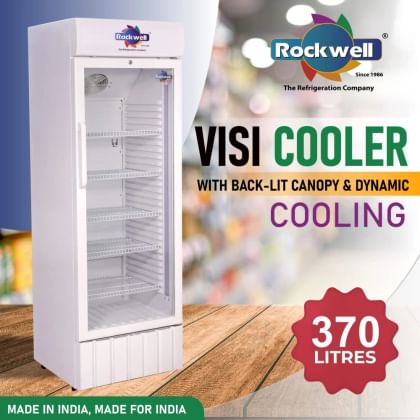 Rockwell RVC500A 370 L Single Glass Door Visi Cooler