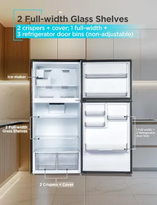 BLACK+DECKER BR2010JIMS 20.1 Cu Ft Double Door Refrigerator