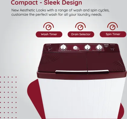 Inno-Q IQ-65IEXCEL-PN 6.5 Kg Semi Automatic Washing Machine