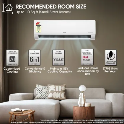 LG US-Q14ENZE 1 Ton 5 Star 2025 Inverter Split AC