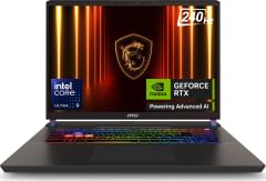 MSI Vector 17 HX AI A2XWHG-206IN Gaming Laptop (Intel Core Ultra 9 275HX / 32GB/ 2TB SSD/ Win11/ 12GB RTX 5070 Ti Graph)