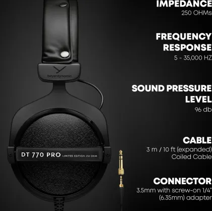 Beyerdynamic DT 770 Pro 250 Ohm Studio Headphones (Limited Edition)