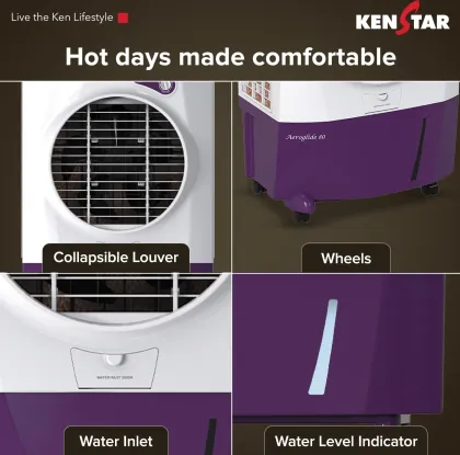 Kenstar Aeroglide HC 80 L Desert Air Cooler