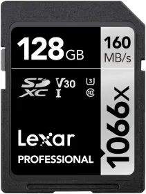 Lexar Professional 128GB SDXC UHS-I/U3 1066x Memory Card
