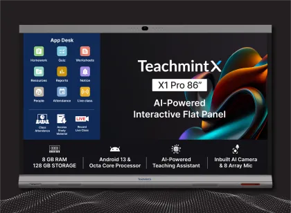 Teachmint X1 Pro 86 inch Ultra HD 4K Interactive Flat Panel