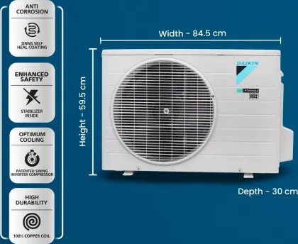 Daikin FTKC48UV16W 1.4 Ton 3 Star 2023 Inverter Split AC