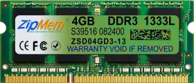 Zipmem ZSD04GD3-13 4 GB DDR3L-1333 Laptop RAM