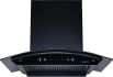 Elica Curve FL 600 HAC LTW MS Nero Auto Clean Wall Mounted Chimney