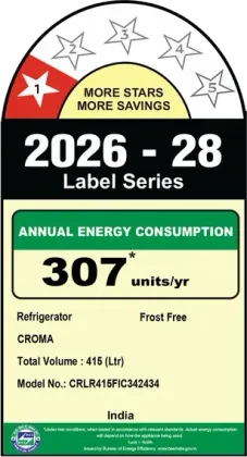 Croma CRLR415FIC342434 415 L 1 Star Double Door Refrigerator