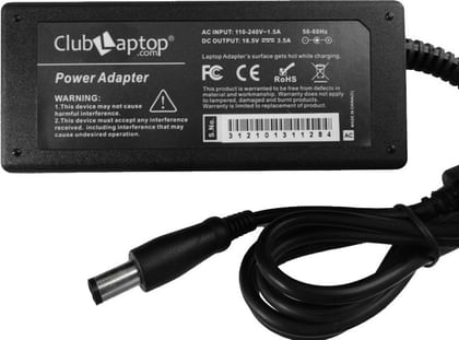 Clublaptop HP Compaq 384019-002 18.5V 3.5A 65 Adapter (Power Cord Included)
