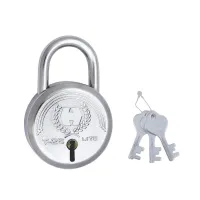 Harrison T-26 LITE/BCP-0532_PK 10 Steel 5 Levers Padlock with 3 Keys (Pack of 10), Silver