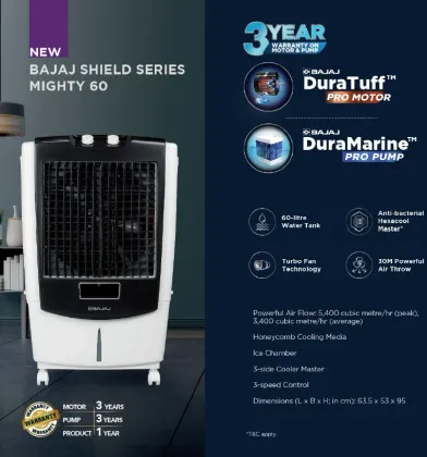 Bajaj Shield Series Mighty 60 L Desert Air Cooler