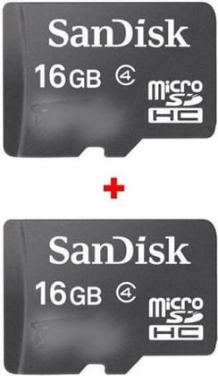 SanDisk MicroSD 16GB Card Class 4 (Pack of 2)