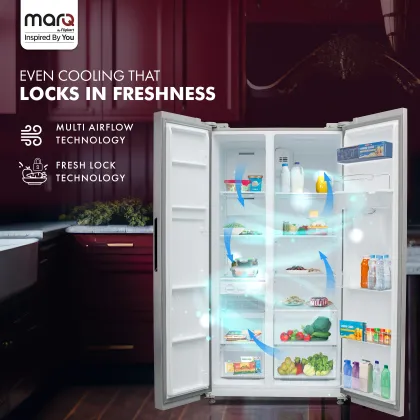 MarQ by Flipkart 584MS025MQSD 584 L Side by Side Refrigerator