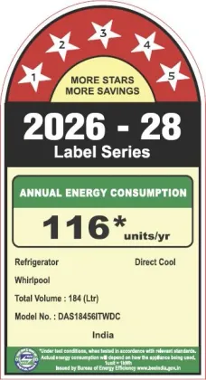Whirlpool 205 WDE ROY 5S INV Imperial Steel-Y 184 L 5 Star Single Door Refrigerator