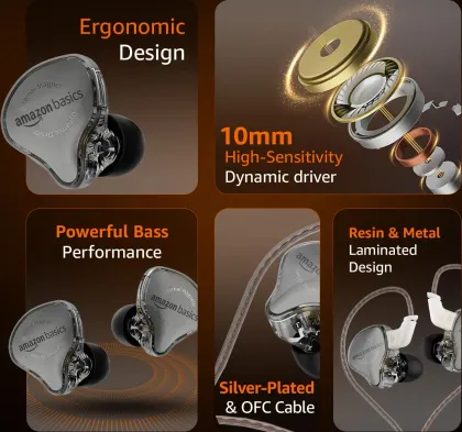 Amazon Basics Pro Series AB-EDC Pro IEM ‎Wired Earphones