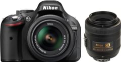 Nikon D5200 (with AF-S 18 - 55 mm VR Kit + AF-S DX NIKKOR 35 mm f/1.8G DSLR Camera)