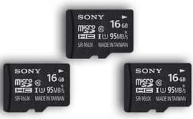 Sony MicroSDHC SR-16UX 16GB Class 10 (Pack of 3)