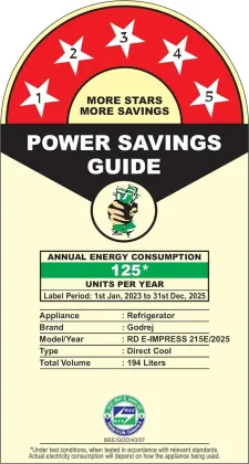 Godrej RD E-IMPRESS 215E TDIE 194 L 5 Star Single Door Refrigerator