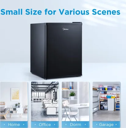Midea WHS-87LB1 2.4 Cu Ft Single Door Mini Refrigerator