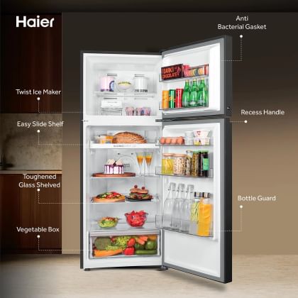 Haier HRF-3783YGG-P 328 L 3 Star Double Door Refrigerator