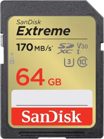 SanDisk Extreme 64GB UHS-1 170MB/s SDXC Memory Card