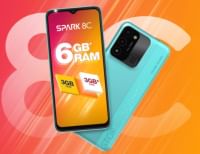 Tecno Spark 8C Turquoise Cyan (3GB RAM,64GB Storage) | Upto 6GB RAM | 13MP Dual Camera
