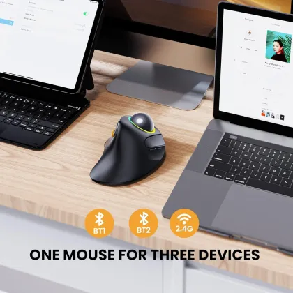 ProtoArc EM03 Ergonomic Trackball Wireless Mouse - image 3