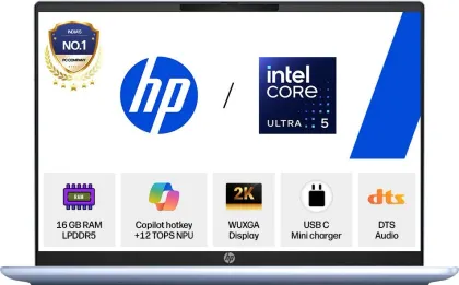 HP OmniBook 5 16-af1101TU AI Laptop (Intel Core Ultra 5 225U/ 16GB/ 512GB SSD/ Win11)