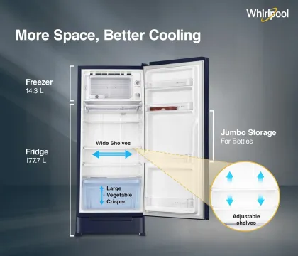 Whirlpool 215 IMPC ROY 4S 192 L 4 Star Single Door Refrigerator