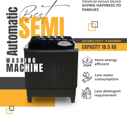 Power Guard PG105WM-TP-OP 10.5 Kg Semi Automatic Washing Machine