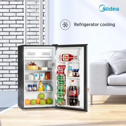 Midea WHS-121LSS1 3.3 Cu Ft Single Door Mini Refrigerator