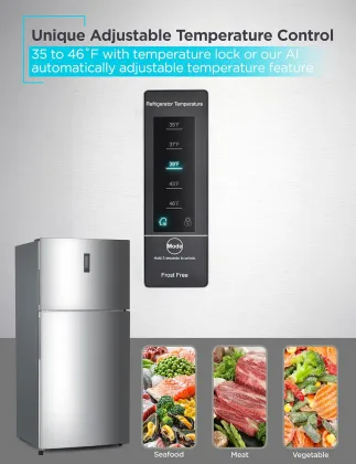 BLACK+DECKER BR1640KS 16.4 Cu Ft Double Door Refrigerator