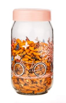 SignoraWare Bicycle Glass Jar, 1 Litre, Transparent
