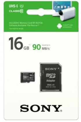 Sony SR-16UY3A/T1 16GB MicroSD Card Class 10 90MB/s Memory Card